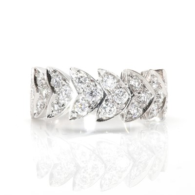 Lot 149 - An 18ct gold diamond set dress ring, by Asprey