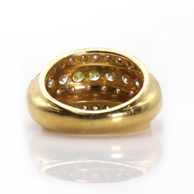Lot 70 - An 18ct gold and diamond five row bombé ring, by Garrard & Co.