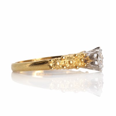 Lot 1063 - An 18ct gold single stone diamond ring