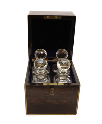 Lot 224 - A Victorian coromandel decanter box