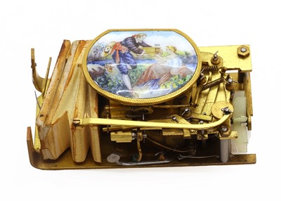 Lot 348 - A musical automaton bird box