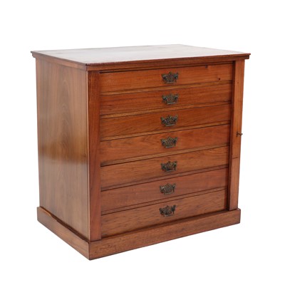 Lot 350 - A mahogany map chest