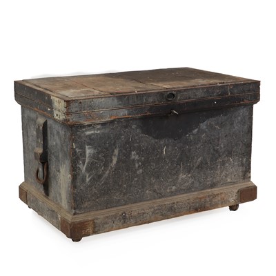 Lot 351 - A painted oak tool chest