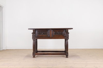 Lot 400 - A walnut centre table