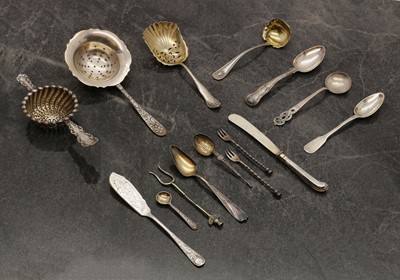 Lot 38 - A small collection of silver flatware