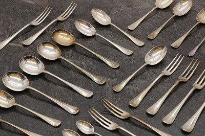 Lot 43 - A set of silver flatware