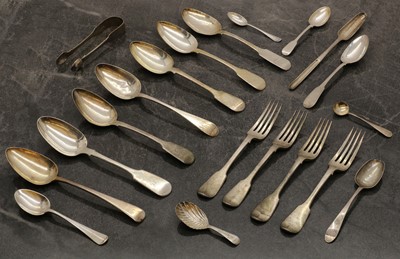 Lot 45 - A collection of silver flatware
