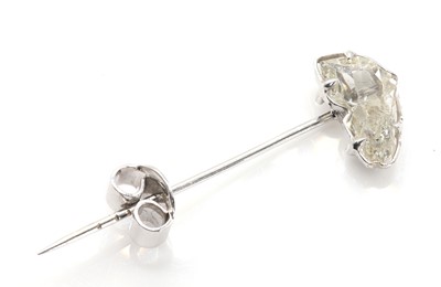 Lot 260 - A white gold mounted horse head diamond stick pin