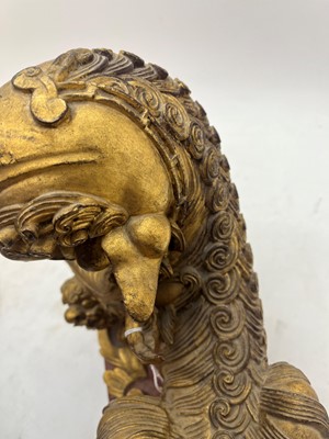 Lot 137 - A Chinese gilt wood carving