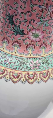 Lot 173 - A pair of Chinese famille rose vases