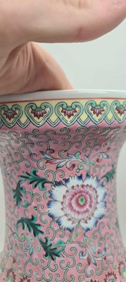 Lot 173 - A pair of Chinese famille rose vases