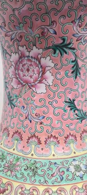 Lot 173 - A pair of Chinese famille rose vases