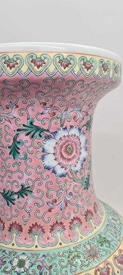Lot 173 - A pair of Chinese famille rose vases