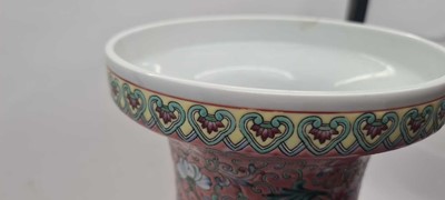 Lot 173 - A pair of Chinese famille rose vases