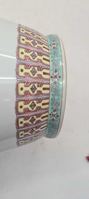 Lot 173 - A pair of Chinese famille rose vases