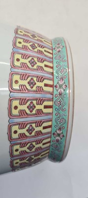 Lot 173 - A pair of Chinese famille rose vases