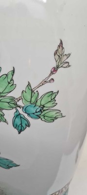 Lot 173 - A pair of Chinese famille rose vases