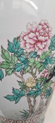 Lot 173 - A pair of Chinese famille rose vases