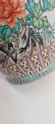 Lot 173 - A pair of Chinese famille rose vases