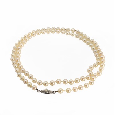 Lot 1211 - A Mikimoto cultured pearl necklace