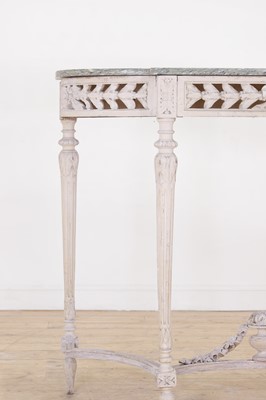 Lot 154 - A Louis XVI-style painted wooden console table