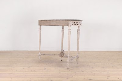 Lot 154 - A Louis XVI-style painted wooden console table