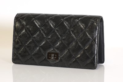 Lot 344 - A Chanel black leather wallet