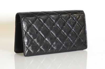Lot 344 - A Chanel black leather wallet