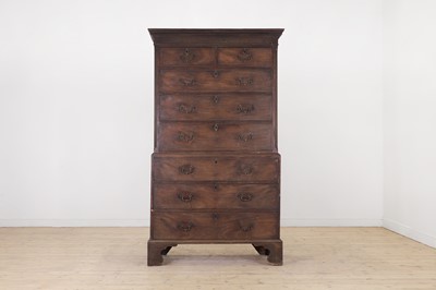 Lot 241 - A George III mahogany chest on chest