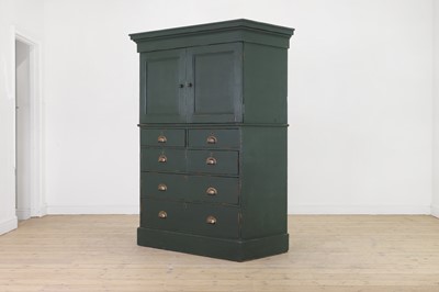 Lot 463 - A painted pine cupboard