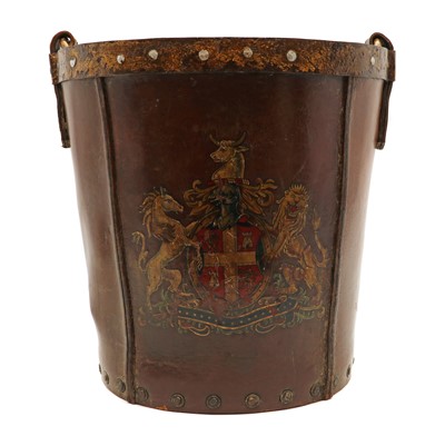 Lot 190 - A leather bucket