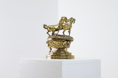 Lot 244 - A gilt-bronze inkwell in the manner of Thomas Messenger