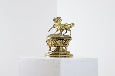 Lot 244 - A gilt-bronze inkwell in the manner of Thomas Messenger