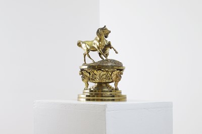 Lot 244 - A gilt-bronze inkwell in the manner of Thomas Messenger