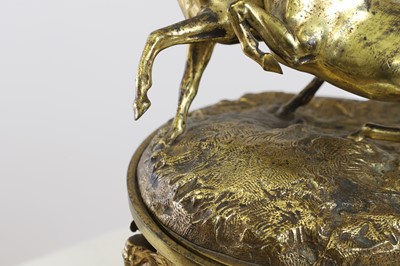 Lot 244 - A gilt-bronze inkwell in the manner of Thomas Messenger