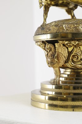 Lot 244 - A gilt-bronze inkwell in the manner of Thomas Messenger