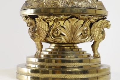 Lot 244 - A gilt-bronze inkwell in the manner of Thomas Messenger