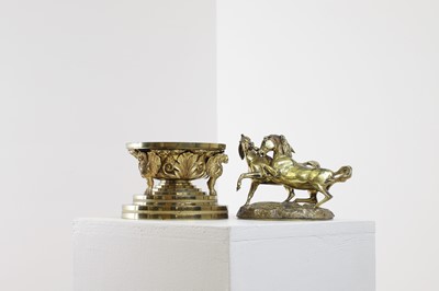 Lot 244 - A gilt-bronze inkwell in the manner of Thomas Messenger