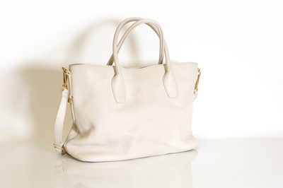 Lot 325 - A Prada cream leather shopper tote