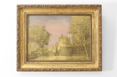 Lot 256 - A reverse-printed glass picture