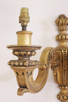 Lot 158 - A set of six Louis XIV-style carved giltwood wall lights