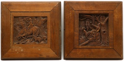Lot 230 - A pair of carved panels