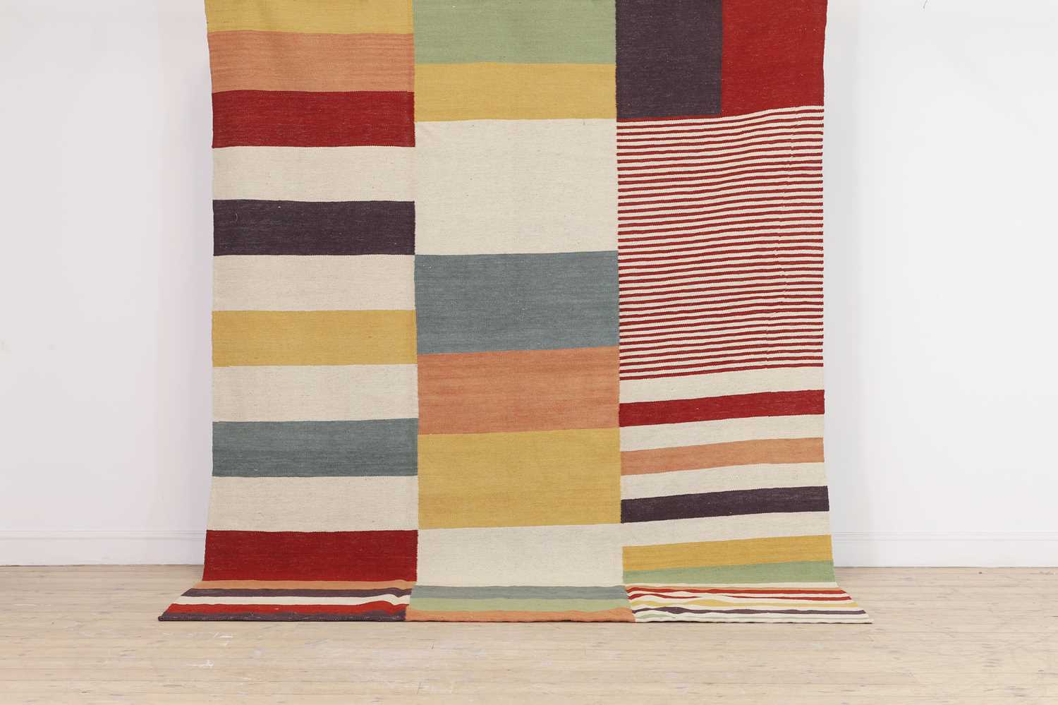 Lot 114 - A modernist flat-weave wool carpet