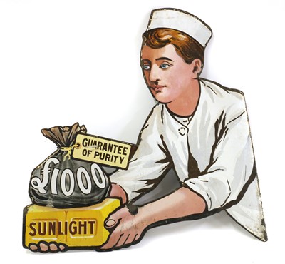 Lot 351A - A Sunlight Soap 'Baker Boy' enamel sign