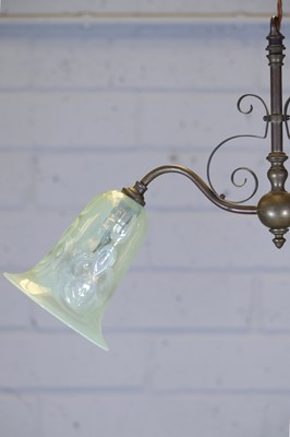 Lot 85 - An opaline glass ceiling light