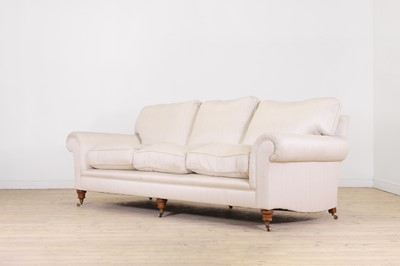 Lot 147 - A large 'Elverdon' scroll arm sofa by George Smith