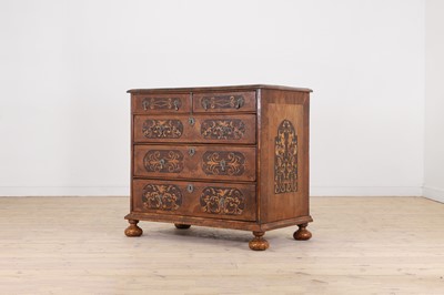 Lot 94 - A William & Mary walnut and marquetry chest of drawers