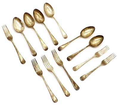 Lot 23 - A set of silver tablespoons and forks