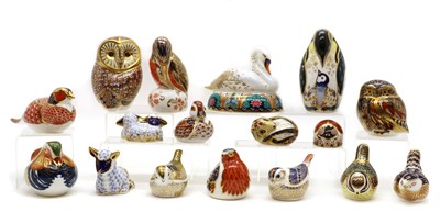 Lot 77 - A collection of Royal Crown Derby porcelain paperweights