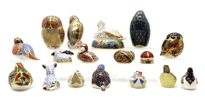 Lot 77 - A collection of Royal Crown Derby porcelain paperweights